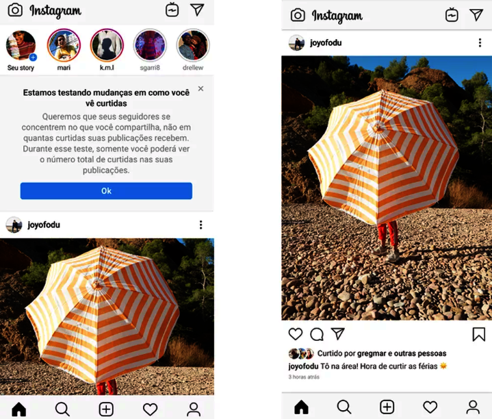 Instagram começa a remover o número de curtidas das publicações